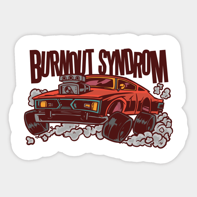 Cool Muscle Car Burnout Sticker by BamBam